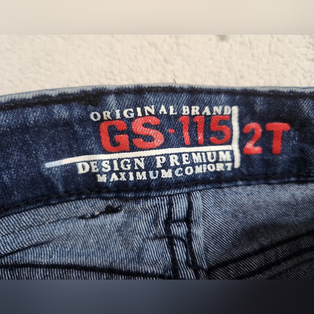 GS-115 Stylish 2T Blue Denim Acid Wash Jeans - Picture 4 of 6